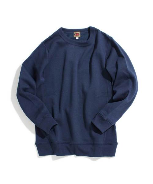 Denime（ドゥニーム）の「ベーシッククルーネックスウェット（スウェット・メンズ・ネイビー/ダークブラウン/杢グレー/グリーン/パープル・SMALL/MEDIUM/LARGE）」の5枚目の写真