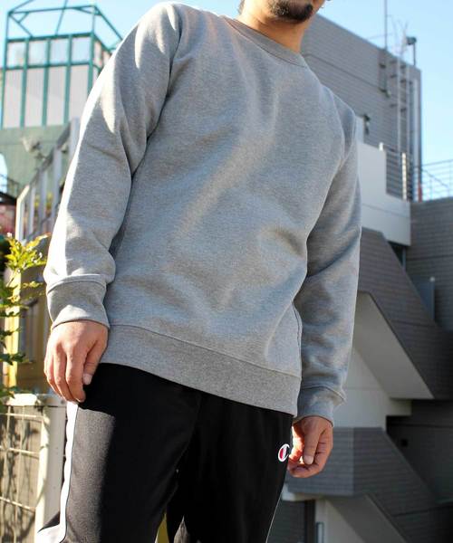 Denime（ドゥニーム）の「ベーシッククルーネックスウェット（スウェット・メンズ・ネイビー/ダークブラウン/杢グレー/グリーン/パープル・SMALL/MEDIUM/LARGE）」の7枚目の写真