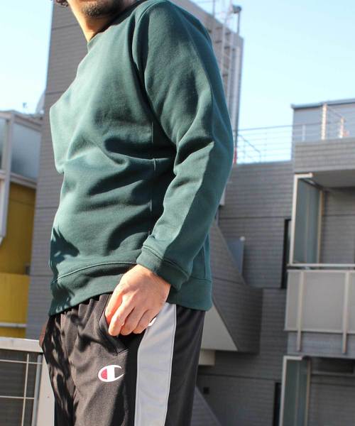 Denime（ドゥニーム）の「ベーシッククルーネックスウェット（スウェット・メンズ・ネイビー/ダークブラウン/杢グレー/グリーン/パープル・SMALL/MEDIUM/LARGE）」の10枚目の写真