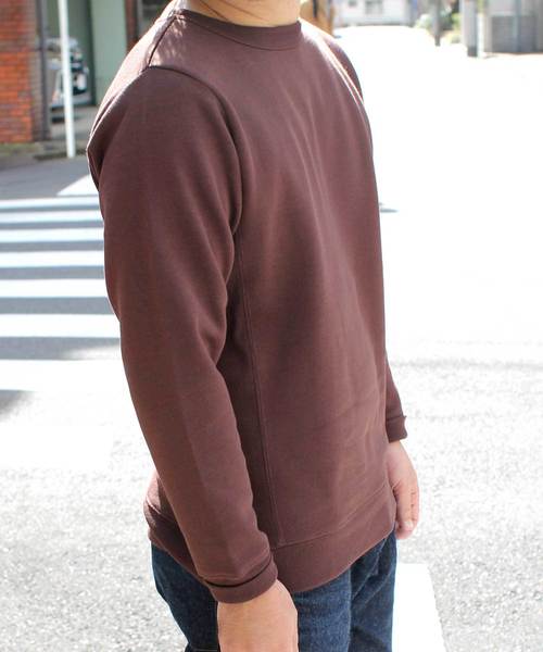 Denime（ドゥニーム）の「ベーシッククルーネックスウェット（スウェット・メンズ・ネイビー/ダークブラウン/杢グレー/グリーン/パープル・SMALL/MEDIUM/LARGE）」の19枚目の写真