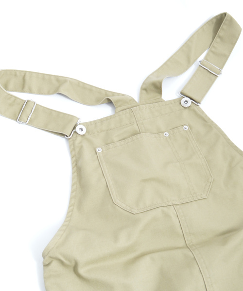 Dickies（ディッキーズ）の「Dickies/ディッキーズ TCツイルオーバーオールスカート（サロペット/オーバーオール・レディース・ベージュ・S/M/L）」の4枚目の写真