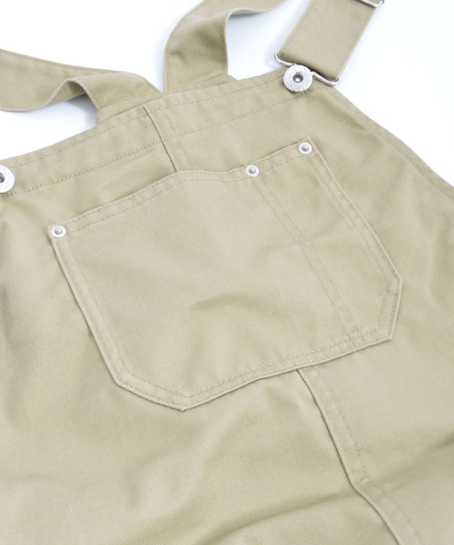 Dickies（ディッキーズ）の「Dickies/ディッキーズ TCツイルオーバーオールスカート（サロペット/オーバーオール・レディース・ベージュ・S/M/L）」の2枚目の写真