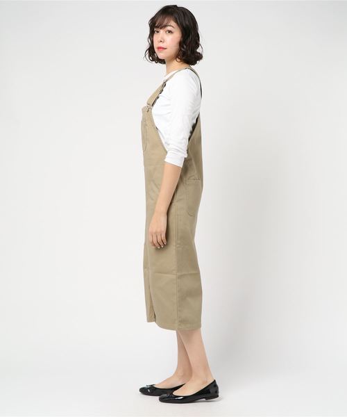 【Dickies】サロペット M (ベージュ) Dickies オーバーオール サロペット Dickies/ディッキーズ