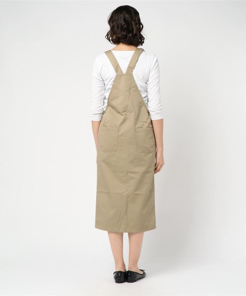 Dickies（ディッキーズ）の「Dickies/ディッキーズ TCツイルオーバーオールスカート（サロペット/オーバーオール・レディース・ベージュ・S/M/L）」の8枚目の写真