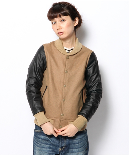 JOURNAL STANDARD relume(ジャーナルスタンダード レリューム)の「MELTON×GOAT LEATHER スタジャン_#(スタジャン・レディース・ブラック/チャコールグレー/ベージュ・2/1)」の12枚目の写真