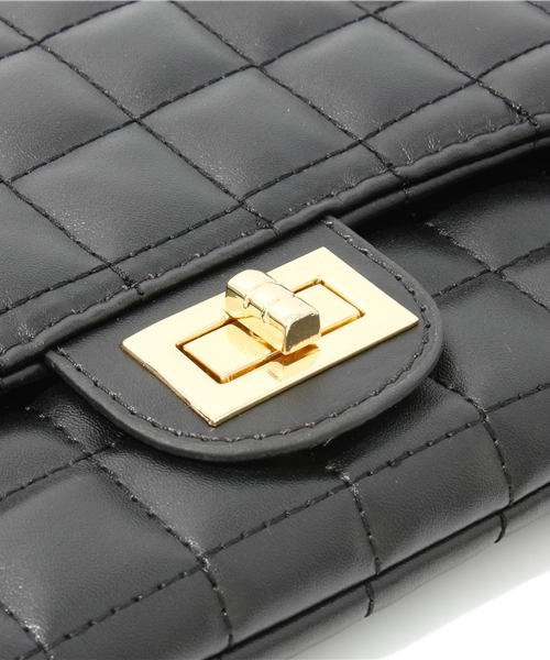 NANO universe(ナノユニバース)の「2WAYキルティングクラッチ(クラッチバッグ・レディース・ブラック・FREE)」の5枚目の写真