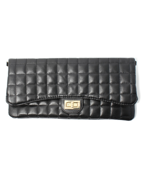 NANO universe(ナノユニバース)の「2WAYキルティングクラッチ(クラッチバッグ・レディース・ブラック・FREE)」の9枚目の写真