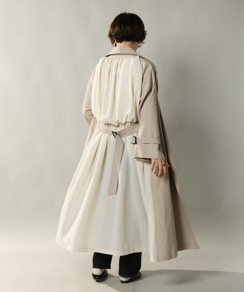 notch.（ノッチ）の「バックジョーゼットトレンチコート（トレンチコート・レディース・ベージュ/ブルー/キャメル・TM/M）」の11枚目の写真