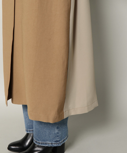 notch.（ノッチ）の「バックジョーゼットトレンチコート（トレンチコート・レディース・ベージュ/ブルー/キャメル・TM/M）」の7枚目の写真