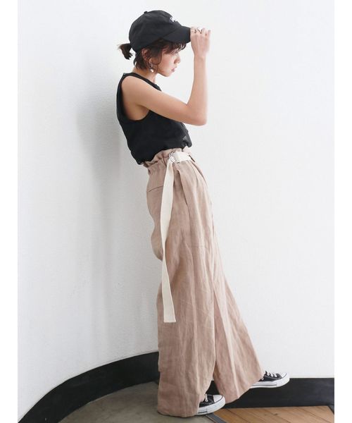 Ungrid（アングリッド）の「シアーキャミコンビトップス（タンクトップ・レディース・ブラック/オフホワイト/キャメル・FREE）」の12枚目の写真