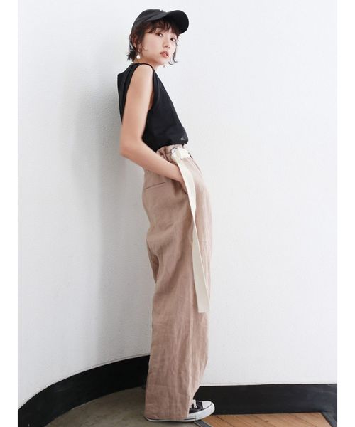 Ungrid（アングリッド）の「シアーキャミコンビトップス（タンクトップ・レディース・ブラック/オフホワイト/キャメル・FREE）」の13枚目の写真