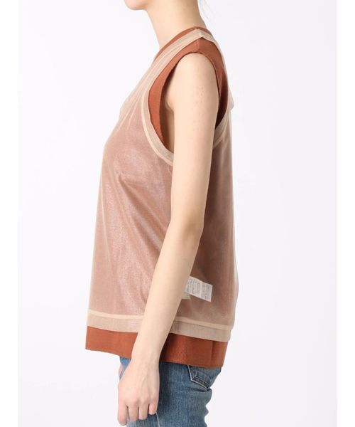 Ungrid（アングリッド）の「シアーキャミコンビトップス（タンクトップ・レディース・ブラック/オフホワイト/キャメル・FREE）」の15枚目の写真