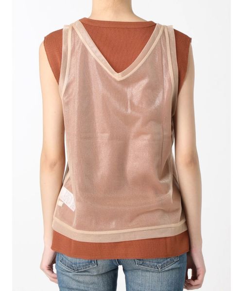 Ungrid（アングリッド）の「シアーキャミコンビトップス（タンクトップ・レディース・ブラック/オフホワイト/キャメル・FREE）」の16枚目の写真