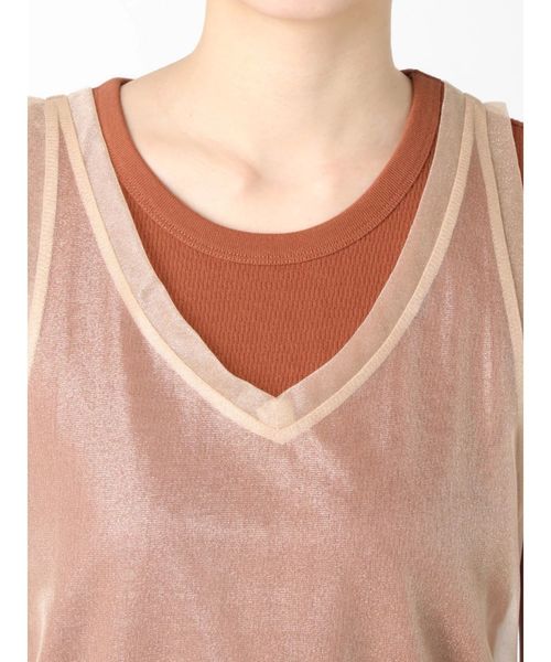 Ungrid（アングリッド）の「シアーキャミコンビトップス（タンクトップ・レディース・ブラック/オフホワイト/キャメル・FREE）」の17枚目の写真