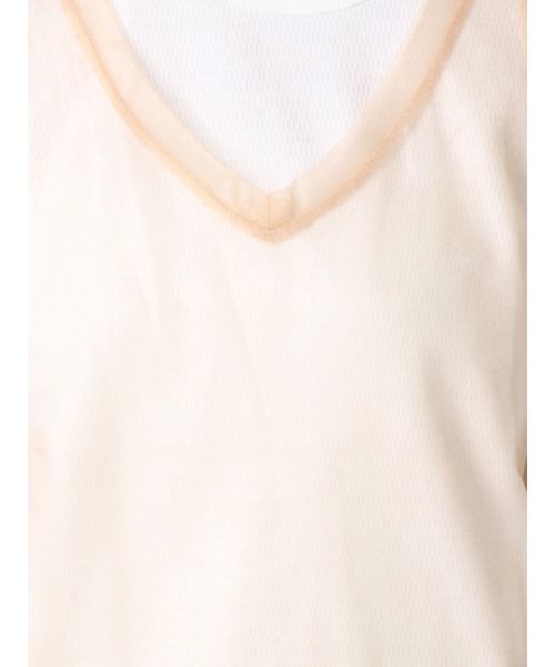 Ungrid（アングリッド）の「シアーキャミコンビトップス（タンクトップ・レディース・ブラック/オフホワイト/キャメル・FREE）」の6枚目の写真