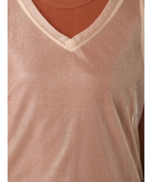 Ungrid（アングリッド）の「シアーキャミコンビトップス（タンクトップ・レディース・ブラック/オフホワイト/キャメル・FREE）」の8枚目の写真