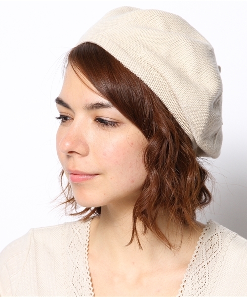 Ray BEAMS（レイビームス）の「Ray BEAMS / 14ssコットンベレー帽（ハンチング/ベレー帽・レディース・グレー/ブラック/ベージュ/ネイビー・ONE SIZE）」の3枚目の写真