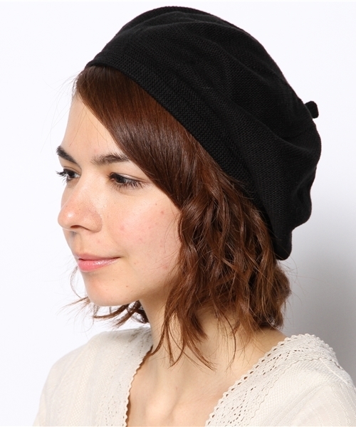 Ray BEAMS（レイビームス）の「Ray BEAMS / 14ssコットンベレー帽（ハンチング/ベレー帽・レディース・グレー/ブラック/ベージュ/ネイビー・ONE SIZE）」の2枚目の写真