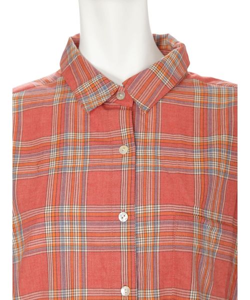 Ungrid（アングリッド）の「ビエラチェックルーズシャツ（シャツ/ブラウス・レディース・レッド/オフホワイト・FREE）」の7枚目の写真