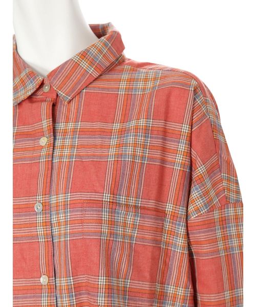 Ungrid（アングリッド）の「ビエラチェックルーズシャツ（シャツ/ブラウス・レディース・レッド/オフホワイト・FREE）」の9枚目の写真