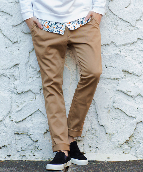 BEAUTY&YOUTH UNITED ARROWS（ビューティーアンドユースユナイテッドアローズ）の「BY ∴ TC チノ ノープリーツ スキニー パンツ  ◆（チノパンツ・メンズ・ピンク/ネイビー/ベージュ/ダークグリーン/ダークグレー/ブラック・SMALL/X-LARGE/MEDIUM/LARGE）」の4枚目の写真