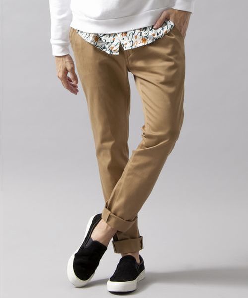 BEAUTY&YOUTH UNITED ARROWS（ビューティーアンドユースユナイテッドアローズ）の「BY ∴ TC チノ ノープリーツ スキニー パンツ  ◆（チノパンツ・メンズ・ピンク/ネイビー/ベージュ/ダークグリーン/ダークグレー/ブラック・SMALL/X-LARGE/MEDIUM/LARGE）」の8枚目の写真