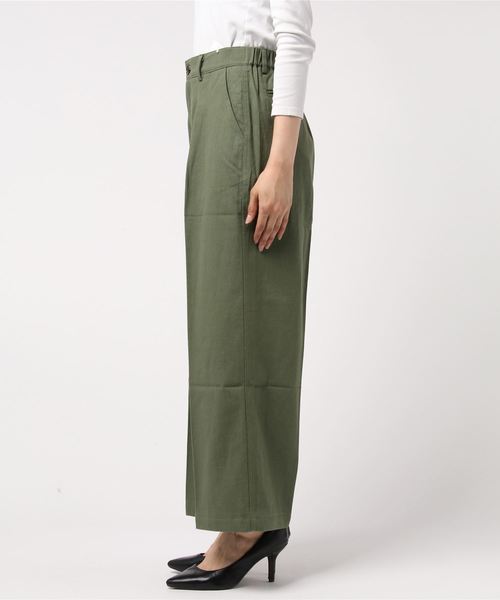 B.I.D.(ビーアイディー)の「BID / Cotton Wide Tuck Pants(その他パンツ・レディース・ブラック/オフホワイト/カーキ/キナリ・FREE)」の5枚目の写真