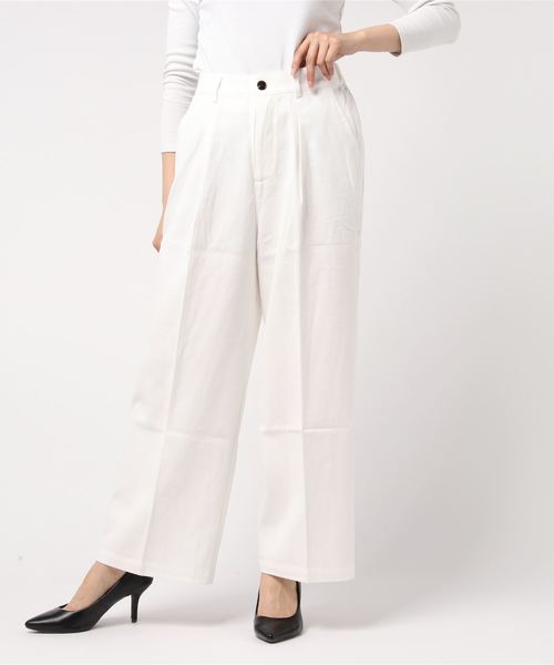 B.I.D.(ビーアイディー)の「BID / Cotton Wide Tuck Pants(その他パンツ・レディース・ブラック/オフホワイト/カーキ/キナリ・FREE)」の17枚目の写真