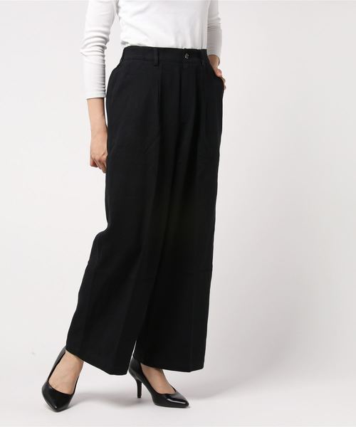 B.I.D.(ビーアイディー)の「BID / Cotton Wide Tuck Pants(その他パンツ・レディース・ブラック/オフホワイト/カーキ/キナリ・FREE)」の19枚目の写真