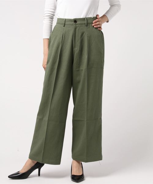 B.I.D.(ビーアイディー)の「BID / Cotton Wide Tuck Pants(その他パンツ・レディース・ブラック/オフホワイト/カーキ/キナリ・FREE)」の20枚目の写真