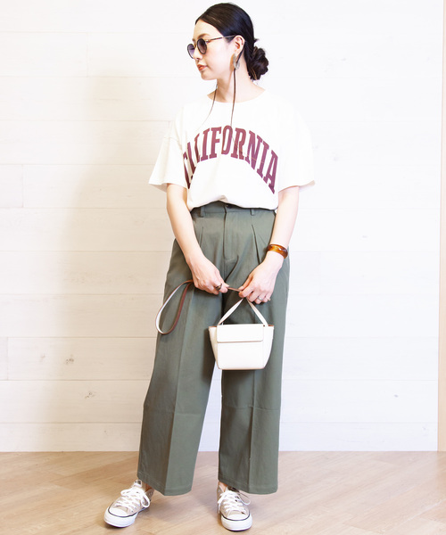 B.I.D.(ビーアイディー)の「BID / Cotton Wide Tuck Pants(その他パンツ・レディース・ブラック/オフホワイト/カーキ/キナリ・FREE)」の9枚目の写真