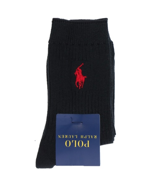 POLO RALPH LAUREN（ポロ ラルフ ローレン）の「POLO RALPH LAUREN キッズ ワンポイント リブソックス 04863400（ソックス/靴下・キッズ・ホワイト/ライトグレー/ブラック系その他2/ブラック系その他/ダークネイビー/ネイビー/ブラック/グレー・18-20cm/22-24cm/16-18cm/20-22cm/14-16cm/24-26cm (L)）」の3枚目の写真