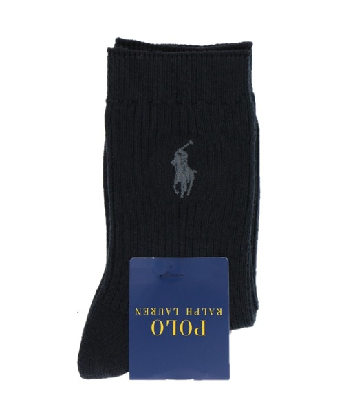 POLO RALPH LAUREN（ポロ ラルフ ローレン）の「POLO RALPH LAUREN キッズ ワンポイント リブソックス 04863400（ソックス/靴下・キッズ・ホワイト/ライトグレー/ブラック系その他2/ブラック系その他/ダークネイビー/ネイビー/ブラック/グレー・18-20cm/22-24cm/16-18cm/20-22cm/14-16cm/24-26cm (L)）」の4枚目の写真