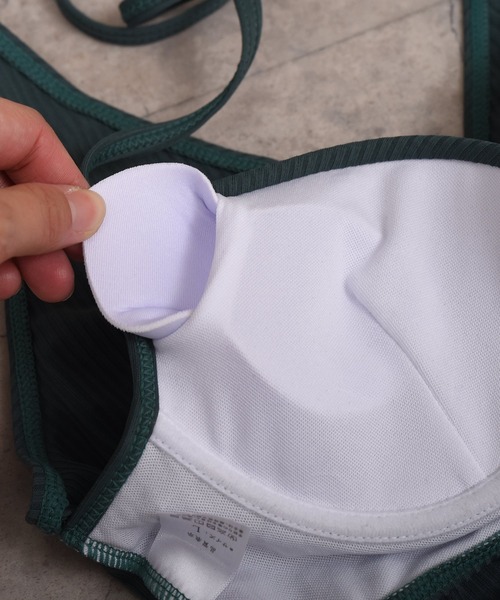 TeddyShop(テディショップ)の「水着 レディース 体型カバー カシュクール風ビキニ+ワイドパンツ 3点セット【WEB限定】(水着・レディース・カーキ/ピンク/グリーン系その他/グリーン/ベージュ/ホワイト×グリーン/グレー/ブラック/アイボリー/テラコッタ/ブラウン/ネイビー/ピンク系その他/グリーン系その他2・M/L/XL/2XL)」の17枚目の写真