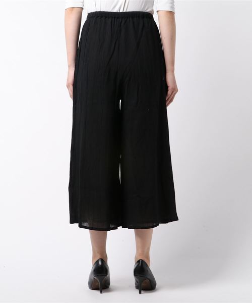 チャイハネ（チャイハネ）の「【チャイハネ】yul 無地コットンクレープフレアワイドパンツ（その他パンツ・レディース・ブラック/ピンク/イエロー/グリーン・FREE）」の18枚目の写真