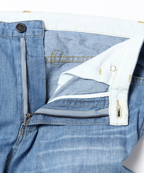 NANO universe（ナノユニバース）の「Shama（シャマ）/アンクルリブレザーシンチバックデニムP（デニムパンツ・メンズ・インディゴブルー/ブルー・42/40/38）」の8枚目の写真