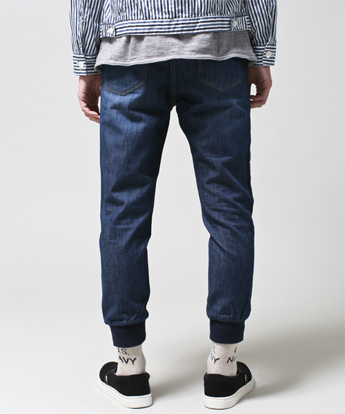 NANO universe（ナノユニバース）の「Shama（シャマ）/アンクルリブレザーシンチバックデニムP（デニムパンツ・メンズ・インディゴブルー/ブルー・42/40/38）」の18枚目の写真