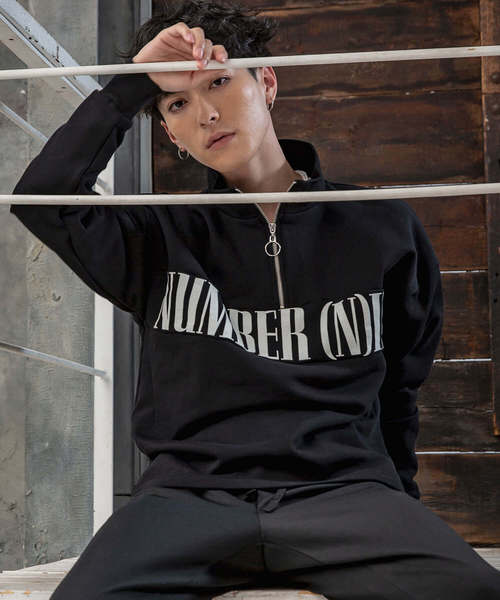 NUMBER (N)INE DENIM（ナンバーナインデニム）の「NUMBER (N)INE DENIM(ナンバーナインデニム)ドロップショルダープルオーバー（スウェット・メンズ・ブラック/ベージュ/グレー・S/M/L/XL）」の7枚目の写真