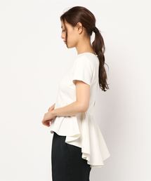 rienda - リエンダ バックテールペプラム トップス ワンピース アウター Rady レディ rienda（リエンダ）の「ﾊﾞｯｸﾃｰﾙﾍﾟﾌﾟﾗﾑTOP/バックテールペプラム