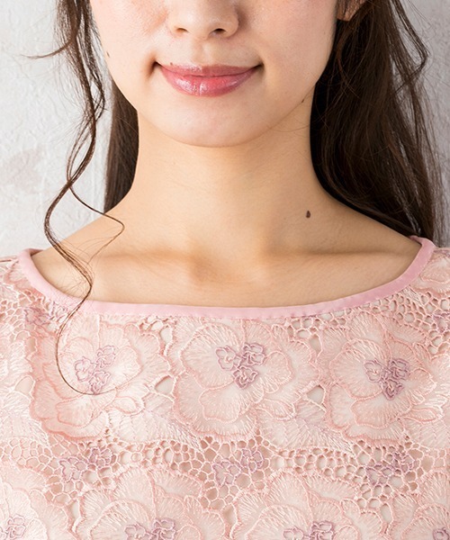 名入れ無料 オーガンジーフラワー刺繍ワンピース 21年レディースファッション福袋