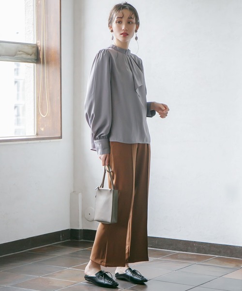 rectangle(レクタングル)の「レースアップスクエアトゥパンプス(パンプス・レディース・ブラック/ブラウン・23㎝/24㎝/23.5㎝/24.5㎝)」の21枚目の写真