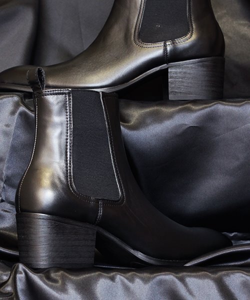RED COVER（レッドカバー）の「RED COVER / サイドゴアハイヒールレザーブーツ(9932)（ブーツ・メンズ・ブラック/ブラック系その他・43/42/44/41/40）」の5枚目の写真