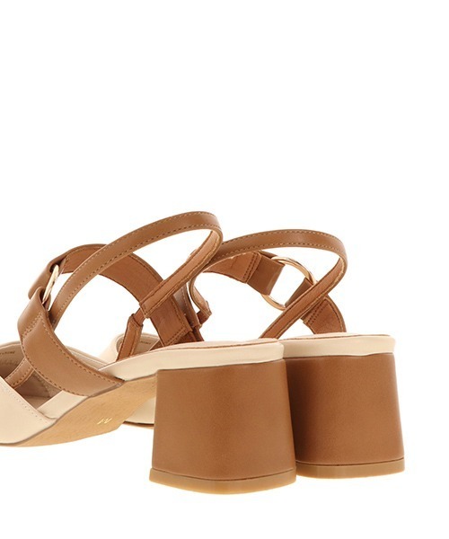 RANDA（ランダ）の「ベルトミュールパンプス（パンプス・レディース・ブラック/クリーム/グレイッシュベージュ/パイソン・LL/M/L/S）」の6枚目の写真