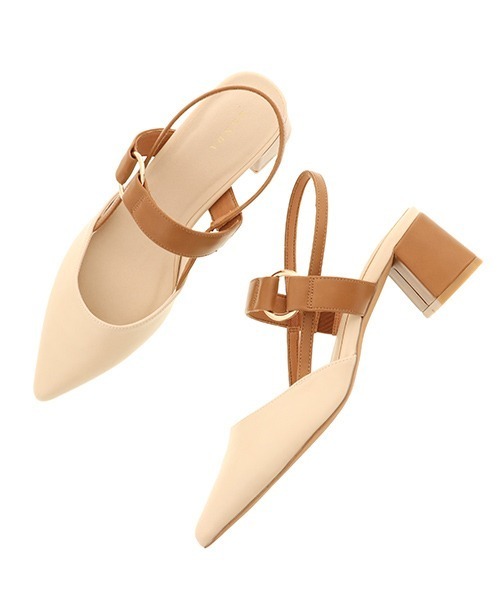 RANDA（ランダ）の「ベルトミュールパンプス（パンプス・レディース・ブラック/クリーム/グレイッシュベージュ/パイソン・LL/M/L/S）」の11枚目の写真