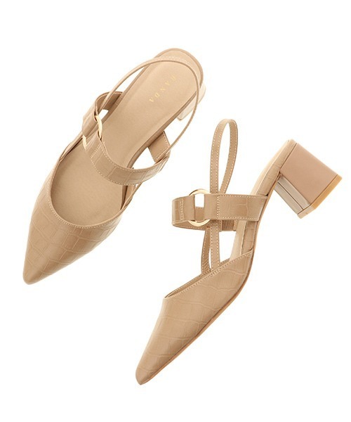 RANDA（ランダ）の「ベルトミュールパンプス（パンプス・レディース・ブラック/クリーム/グレイッシュベージュ/パイソン・LL/M/L/S）」の13枚目の写真