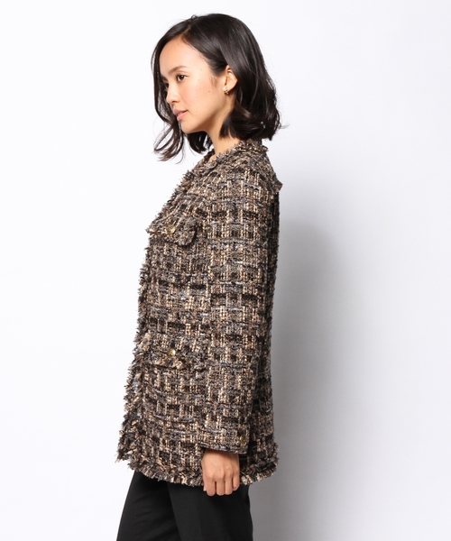 グレースクラス ネップツイードニットセットアップ っぽくっ 