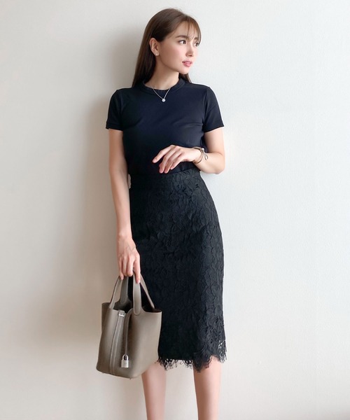 KOBE LETTUCE（コウベレタス）の「レースタイトスカート（スカート・レディース・イエロー/ブラック/オフホワイト/ターコイズブルー/ピンク系その他・S/M）」の2枚目の写真