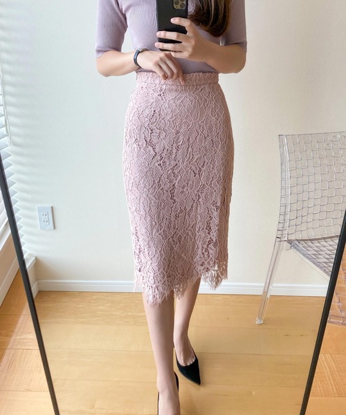 KOBE LETTUCE（コウベレタス）の「レースタイトスカート（スカート・レディース・イエロー/ブラック/オフホワイト/ターコイズブルー/ピンク系その他・S/M）」の15枚目の写真