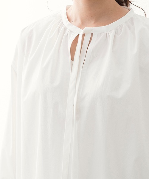 TOPKAPI（トプカピ）の「【Water Lilly】オーバーサイズ シャツ（シャツ/ブラウス・レディース・ブラック/ホワイト/グレイッシュブルー・FREE）」の12枚目の写真