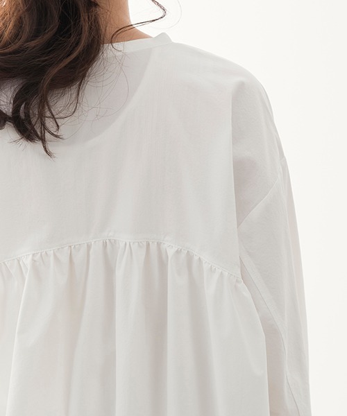 TOPKAPI（トプカピ）の「【Water Lilly】オーバーサイズ シャツ（シャツ/ブラウス・レディース・ブラック/ホワイト/グレイッシュブルー・FREE）」の16枚目の写真